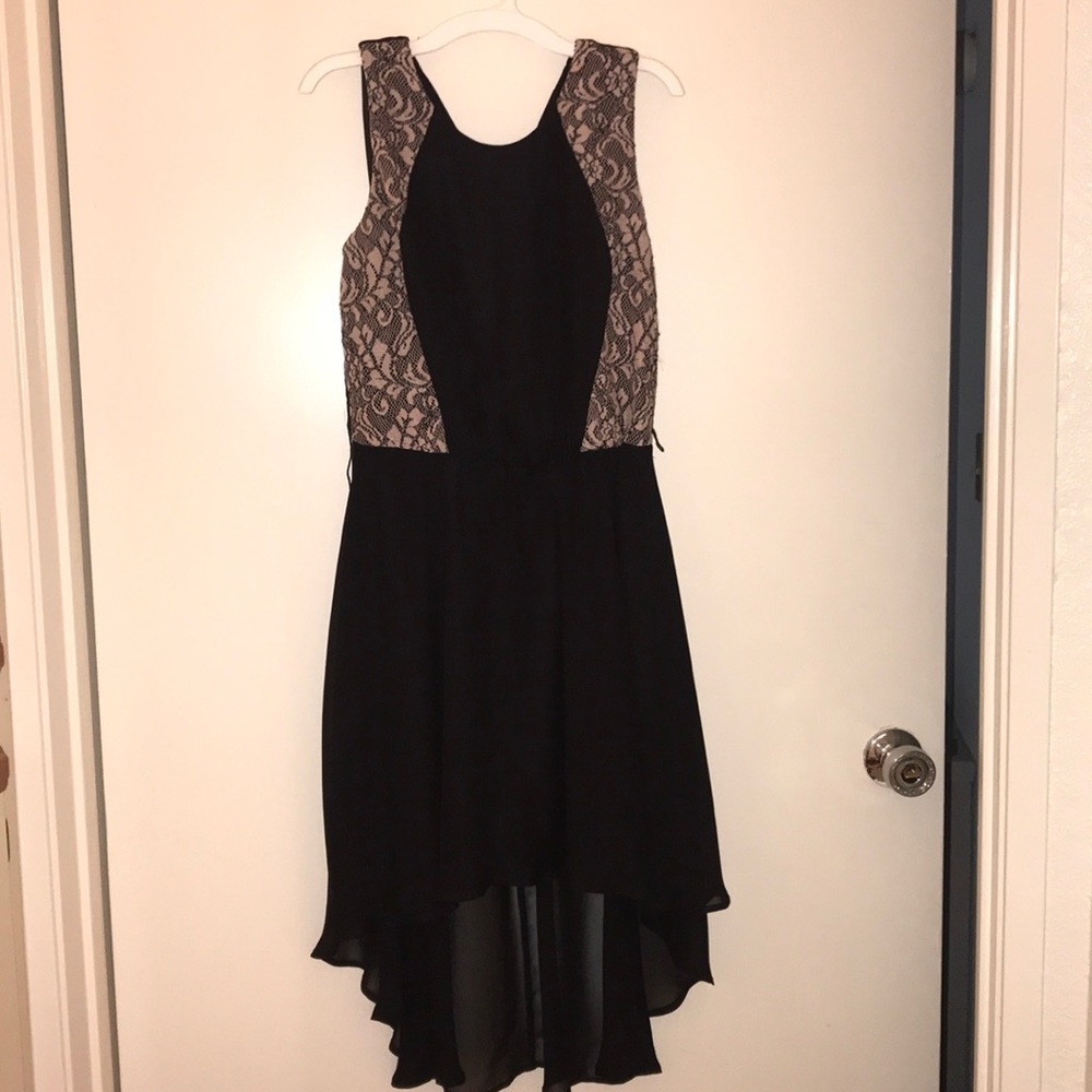 Lily rose black dress with lace detail